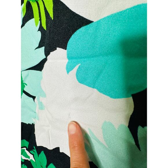 AFRM Electric Green Floral Print 70s Psychedelic High Waist A-Line Deren SkirtXS - Picture 13 of 16